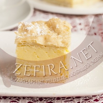 Cake choux tészta puding „Karpatka” lengyel receptek - receptek