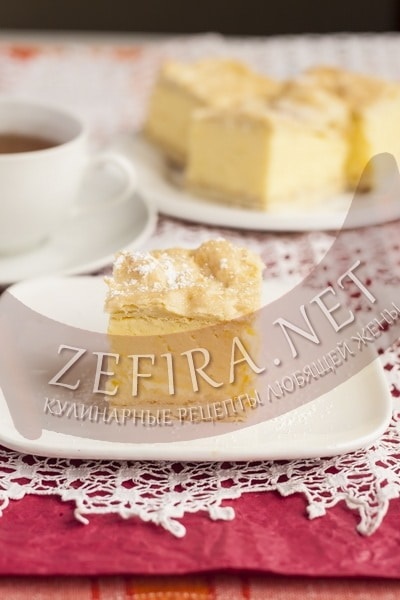 Cake choux tészta puding „Karpatka” lengyel receptek - receptek