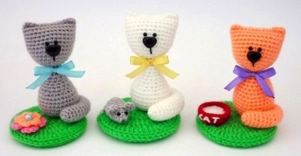 Amigurumi Котки схема за производство на котка Саймън и възглавницата на котка