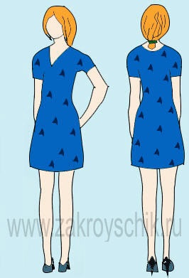Modele de desen de bază ale rochiei fără săgeți cu mâneca scurtă cu mâneci scurte