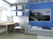 Sala de design pentru un băiat adolescent într-un decor interior modern (foto), reparații