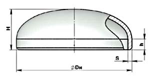 Bottoms eliptical fără sudură (ștampilat) în funcție de starea 6533-78 - uniune dsk