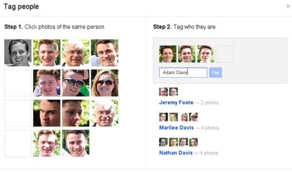 Adăugarea de etichete de nume la fotografii găzduite în rețeaua Google plus