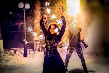 Fire show, show LED în Nizhny Novgorod