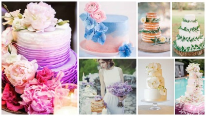 Idei pentru designul unui tort de nunta de primavara