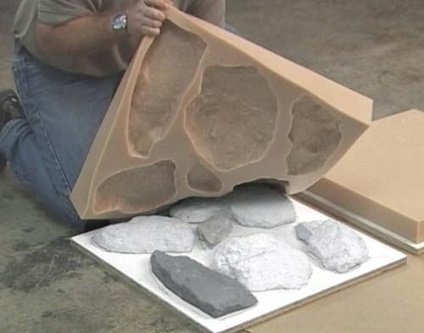 Pietre artificiale pe mâini - tehnologii pentru realizarea de forme și pietre de diferite tipuri - lumină