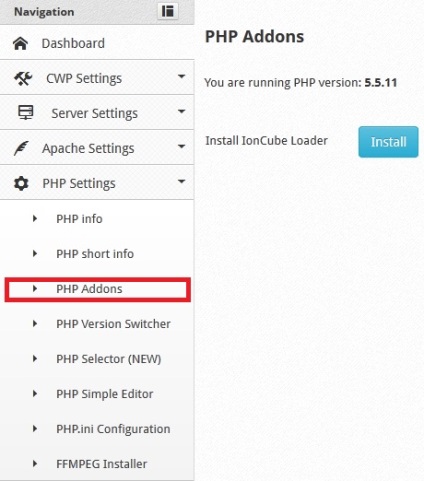Hogyan változtassuk meg a php verziót futtató szerveren CentOS web panel - futás