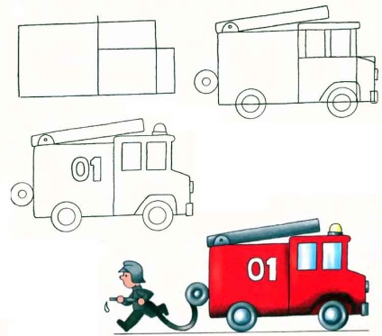 Cum de a desena o masina pas cu pas - cum sa desenezi un camion