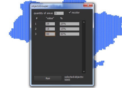 Cum se împarte un obiect vectorial în părți corespunzătoare anumitor date din Adobe Illustrator -