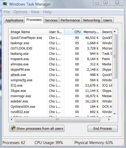 Cum se reduce utilizarea CPU în Vista