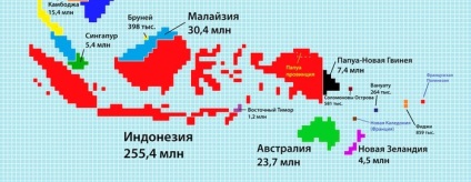 O hartă a lumii ajustată pentru mărimea populației fiecărei țări