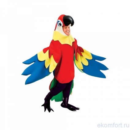 Parrot öltöny a kezét, a papír