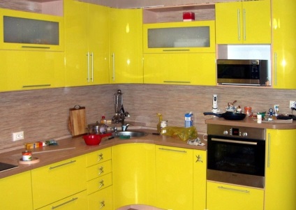 Bucătăria este galbenă - decorăm interiorul în culori însorite, bucătăriile sunt în galben