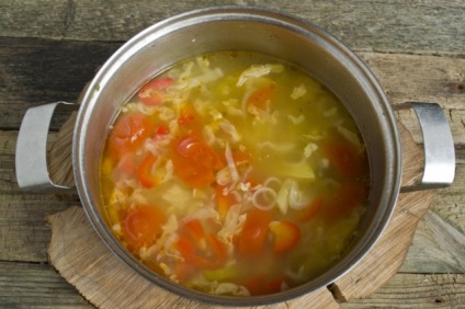 Supă de legume de vară cu bulion de pui