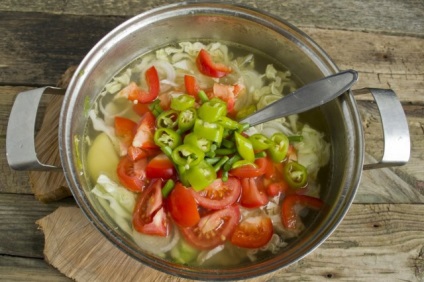 Supă de legume de vară cu bulion de pui