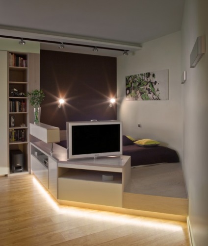 Apartament multifuncțional cu două dormitoare, cu cinci colțuri