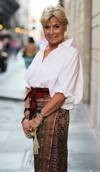 Ruházat idősebb nők (fotó) elegáns képeket a hölgyek 60 év után