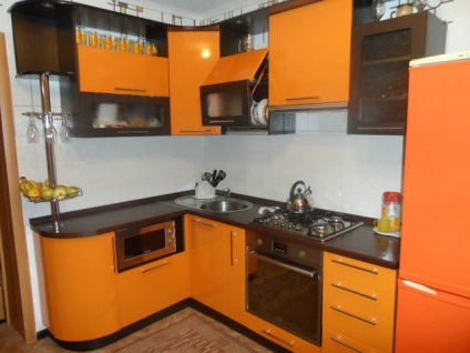 Narancs konyha (42 kép) videó utasítás - hogyan díszítik a belső saját kezűleg, barna,