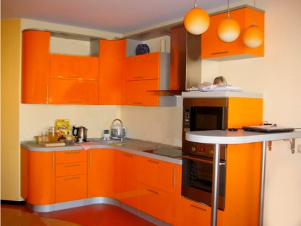 Narancs konyha (42 kép) videó utasítás - hogyan díszítik a belső saját kezűleg, barna,