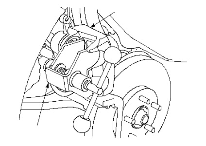 Inspectarea și înlocuirea plăcuței frânei față - menținerea și reparația acordului Honda manual