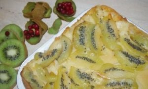 Kiwi pie - fructe exotice într-o rețetă tradițională de testare