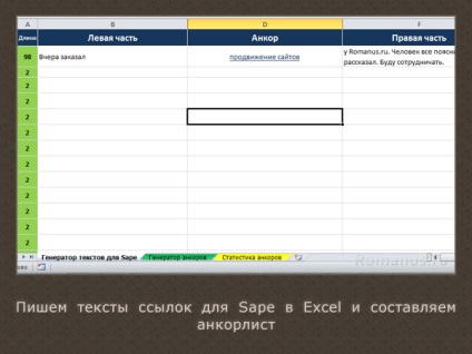 Noi scriem textele de referință pentru a ne salva pe noi înșine folosind Excel