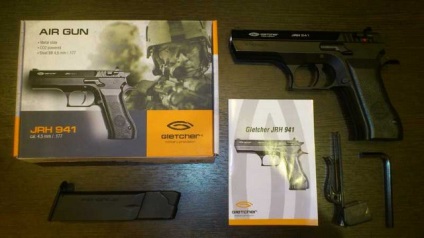 Pistol de aer jericho 941 - modele de recenzie gletcher, cybergun (kwc) și brațe swiss