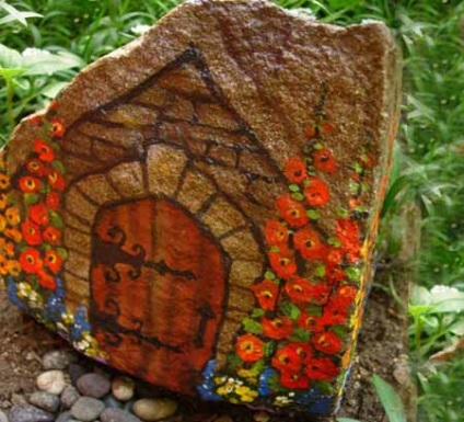Artizanat pentru grădină 10 cabane din pietre, efari