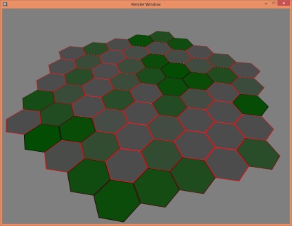 Generarea simplă a unei grile hexagonale (hexagonale) din centrul rotației matricei sub orice unghi