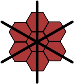 Generarea simplă a unei grile hexagonale (hexagonale) din centrul rotației matricei sub orice unghi