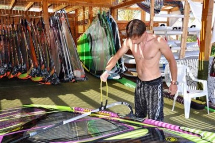 Ajánlások felállításához felszerelések windsurf freestyle híres Dmitry Tertyshny,