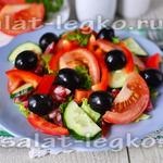 Salată cu prune și cârnați, o rețetă cu o fotografie de castraveți proaspeți