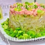 Salată cu prune și cârnați, o rețetă cu o fotografie de castraveți proaspeți