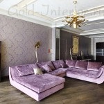 Canapea de liliac în interiorul a 10 soluții elegante »