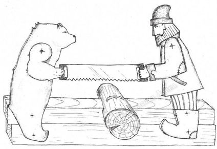 Szláv játék „az ember és a medve”, orosz népi játék