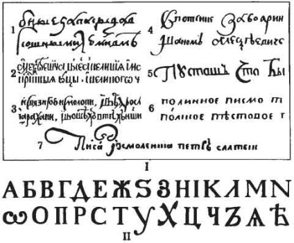 Fontul slavic - alfabet, font, inscripție - designer zen