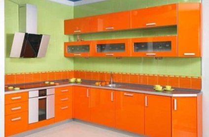 Combinația de culori în interiorul bucătăriei - ideea de soluții de culoare