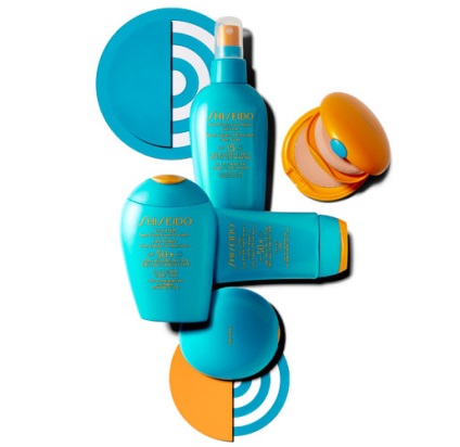 Linia de protecție solară 360 colecție de soare de la revista Shiseido, stil de flori