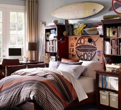 Cameră modernă pentru un băiat de adolescenți fotografie, stil, design