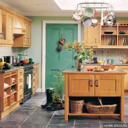 Stilul țării în fotografia interioară a bucătăriei, designul micului bucătărie în stilul țării