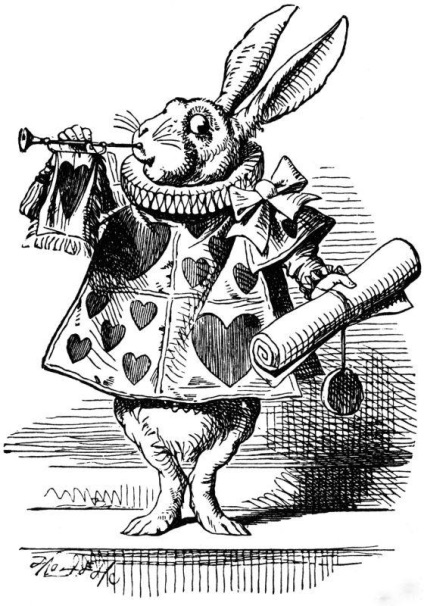 Wonderland húsvéti nyulak és a szabályokat az élet Alice