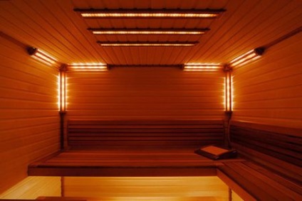 Lămpi pentru baie și saună - diodă emițătoare de lumină, fibră optică, halogen și altele
