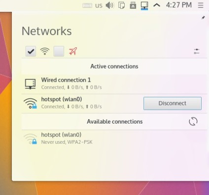 Punct de acces wifi to kde manager de rețea