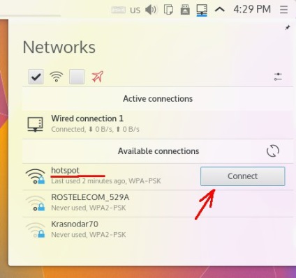 Punct de acces wifi to kde manager de rețea