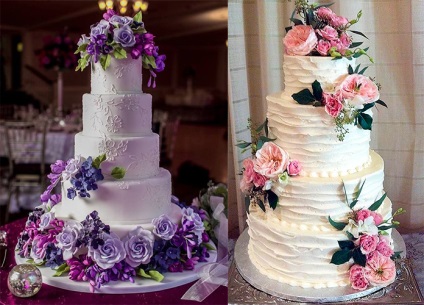 Cake a tavaszi és nyári esküvő - esküvői torta fotó