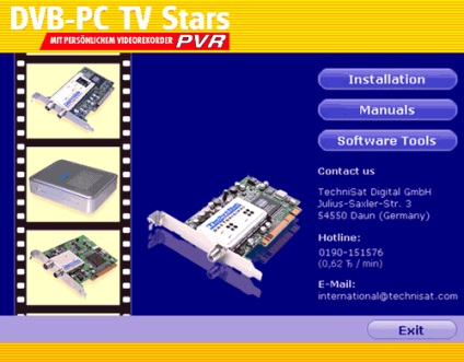 Установка і настройка плати technisat skystar s2