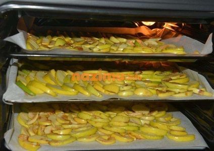 Szárított almák - recept fotókkal a téli a sütőben
