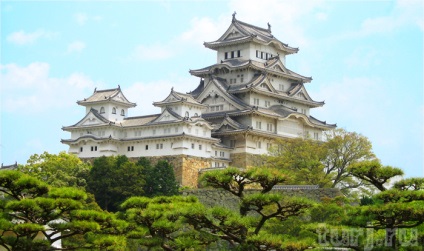 Japonia, Honshu, Himeji, Castelul Himeji - - Egret alb