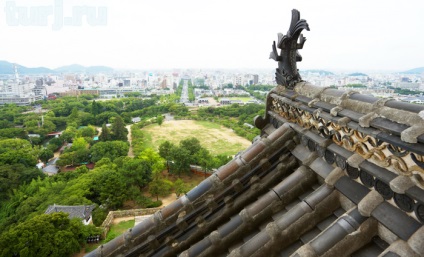 Japonia, Honshu, Himeji, Castelul Himeji - - Egret alb