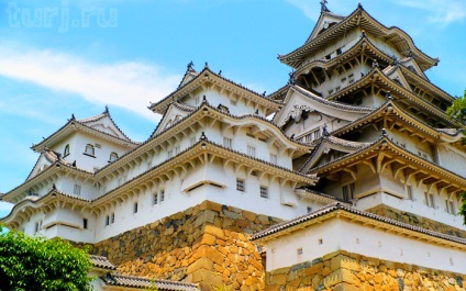 Japonia, Honshu, Himeji, Castelul Himeji - - Egret alb